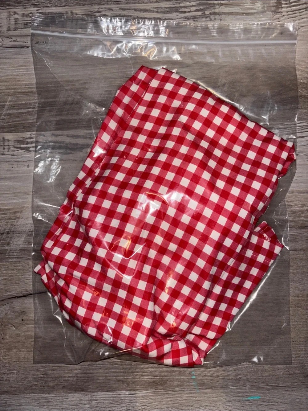 NEW Red Gingham Tie-Side Wide-Leg Pants